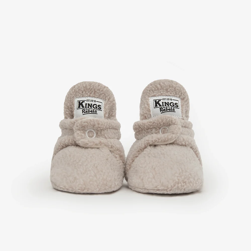 Kings & Rebels Baby Booties 'Teddy' Beige - Image 2