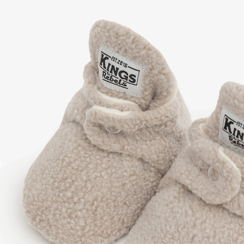 Kings & Rebels Baby Booties 'Teddy' Beige - Image 5