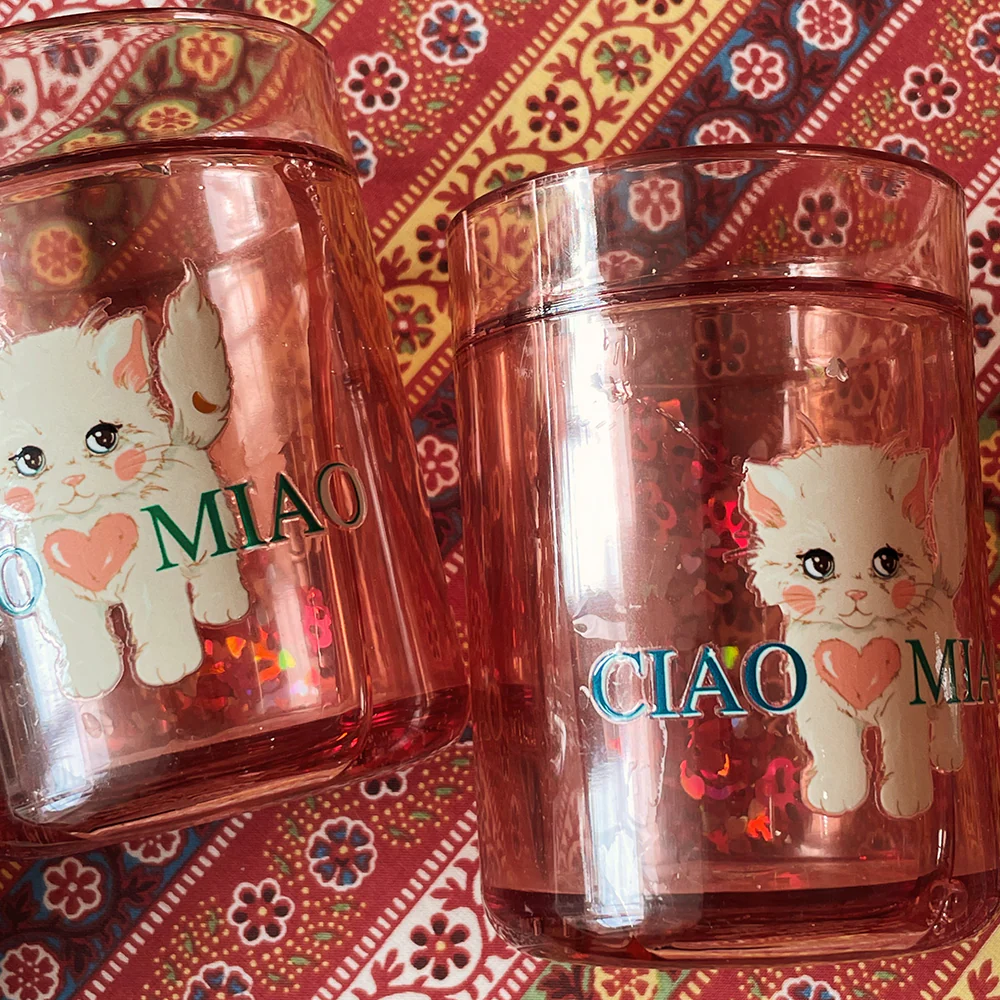 Konges Sløjd  2er Set Glitzer-Becher Ciao Miao - Image 2