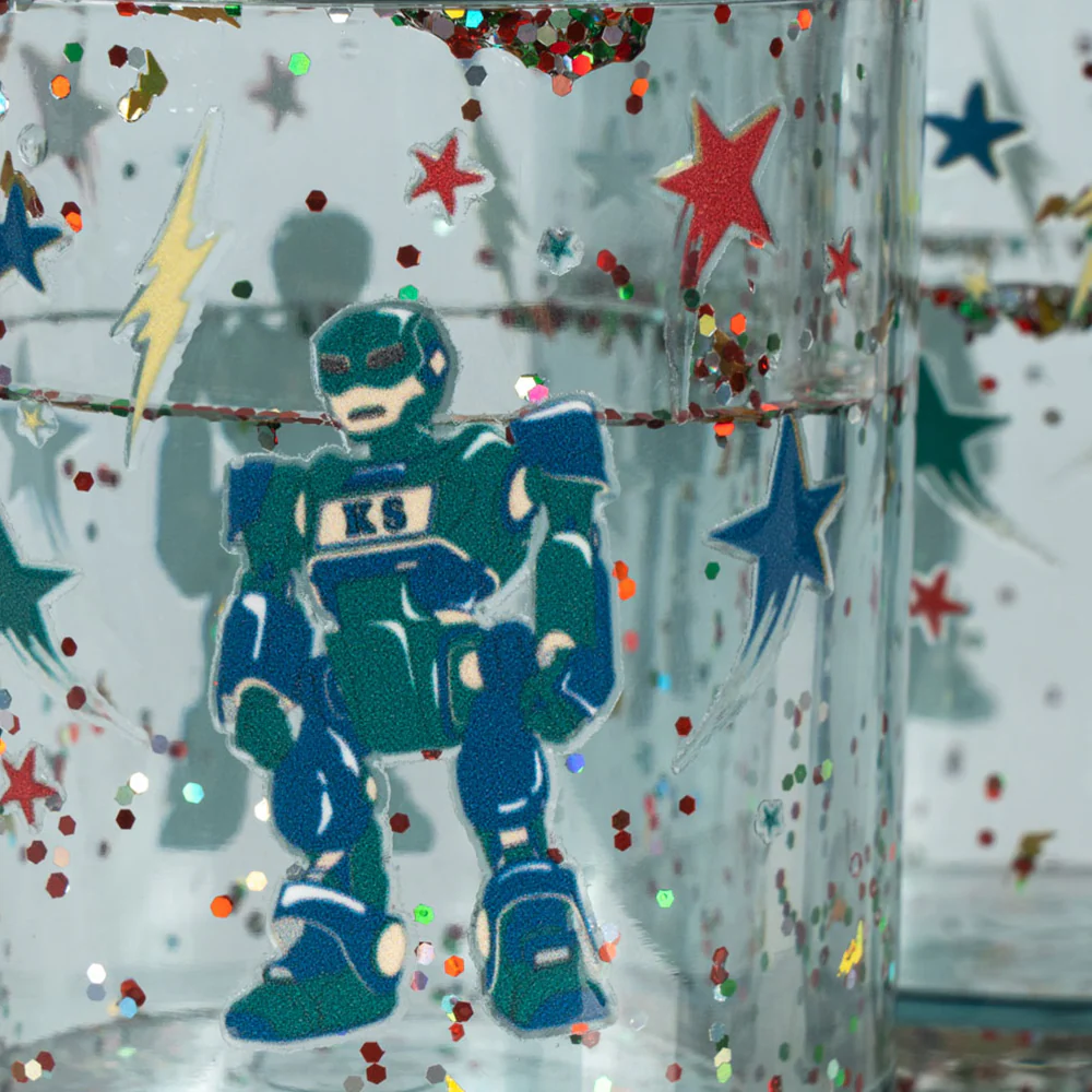 Konges Sløjd  2er Set Glitzer-Becher Hero Robot - Image 2