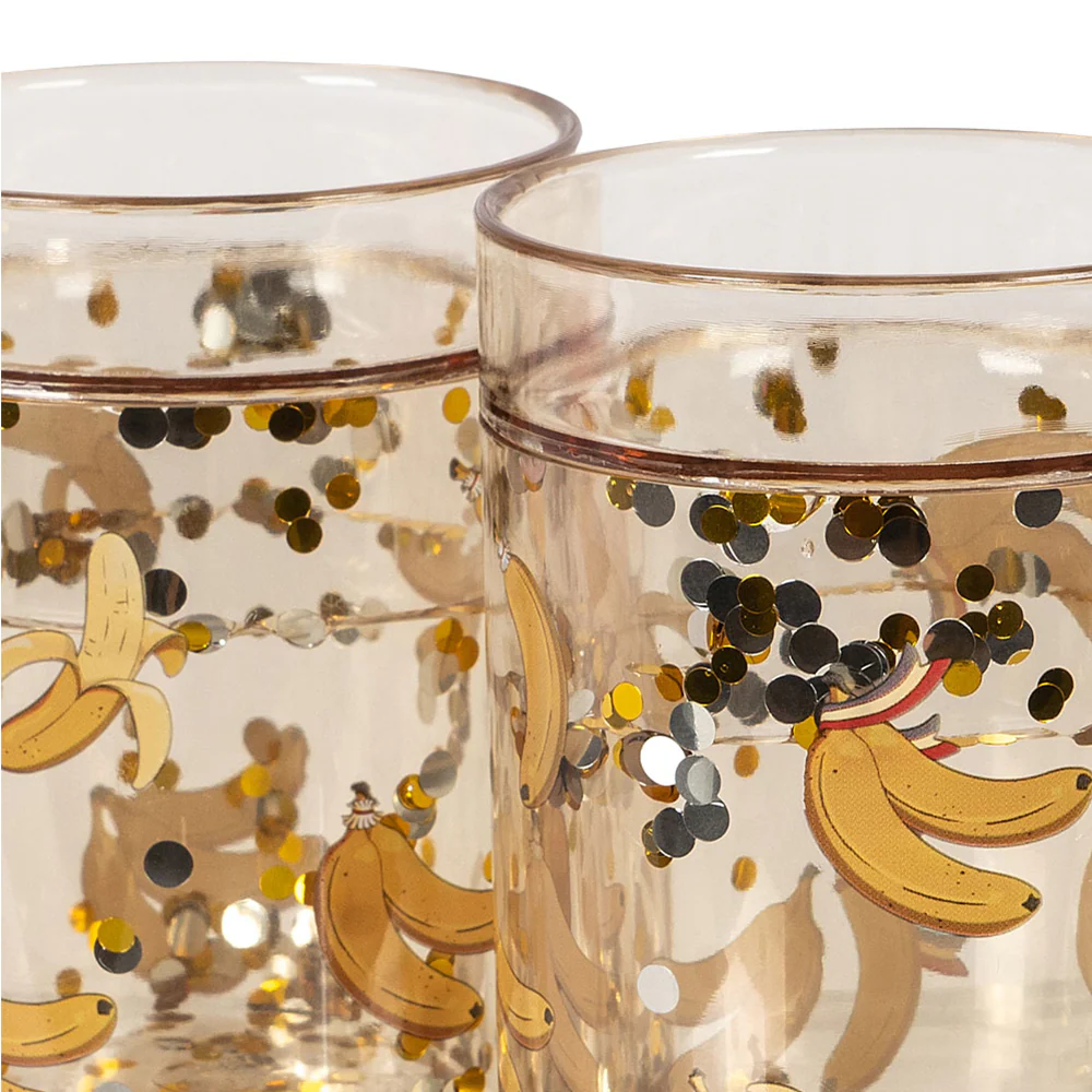 Konges Sløjd  2er Set Glitzer-Becher 'Lets Go Bananas' - Image 2