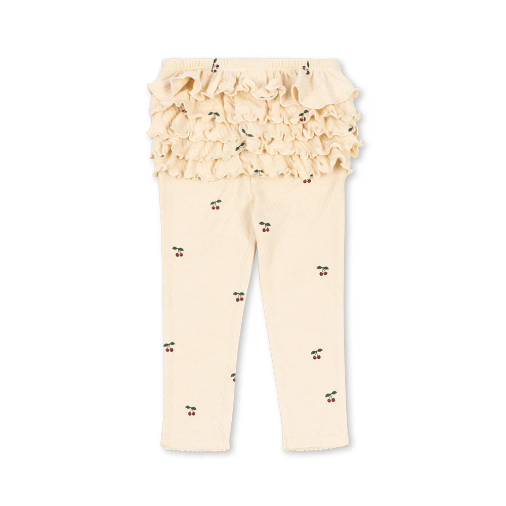 Konges Sløjd Baby Leggings mit Rüschen 'Sui' Cherry - Image 3