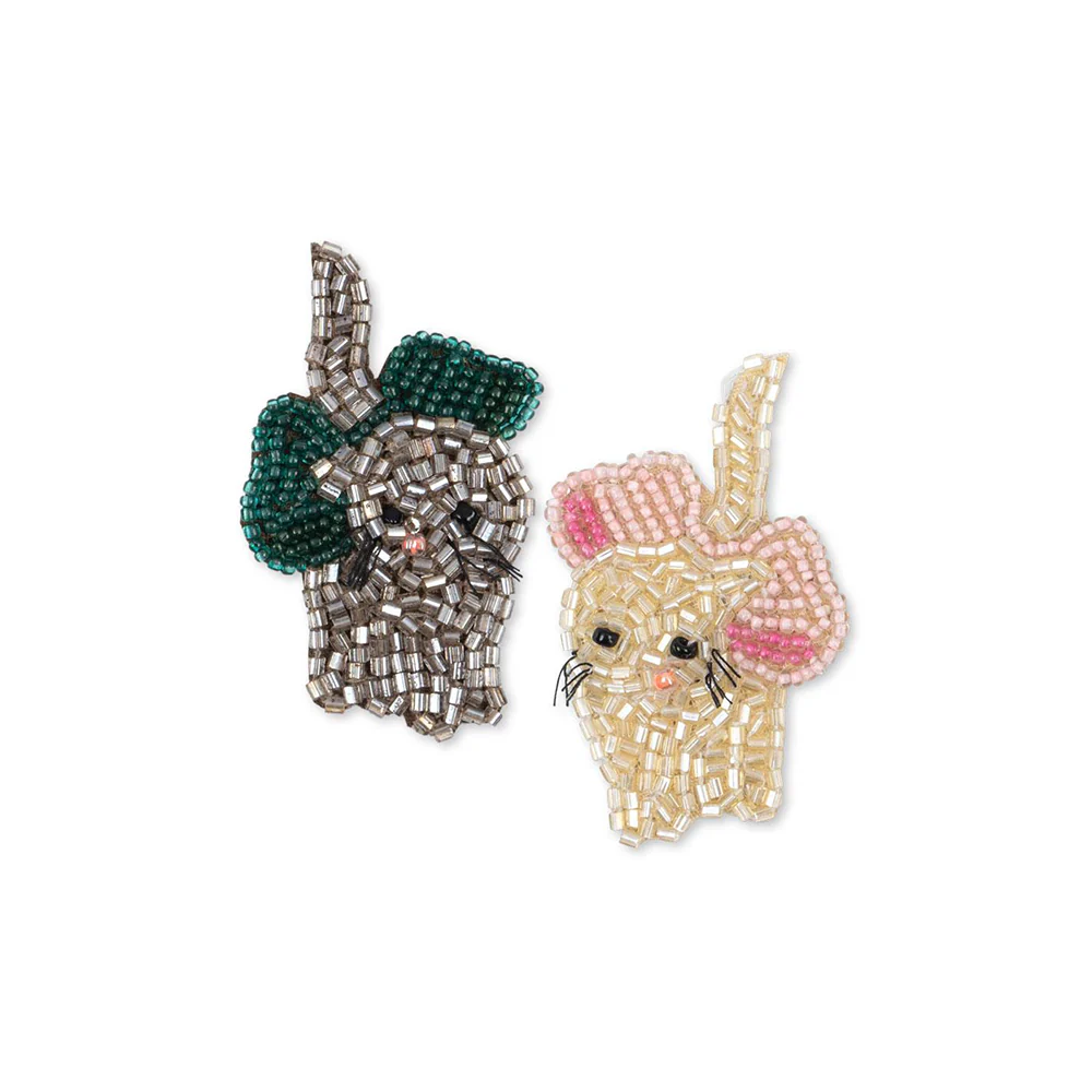 Konges Sløjd Haarclips mit Perlen Bow Kitty - Image 2