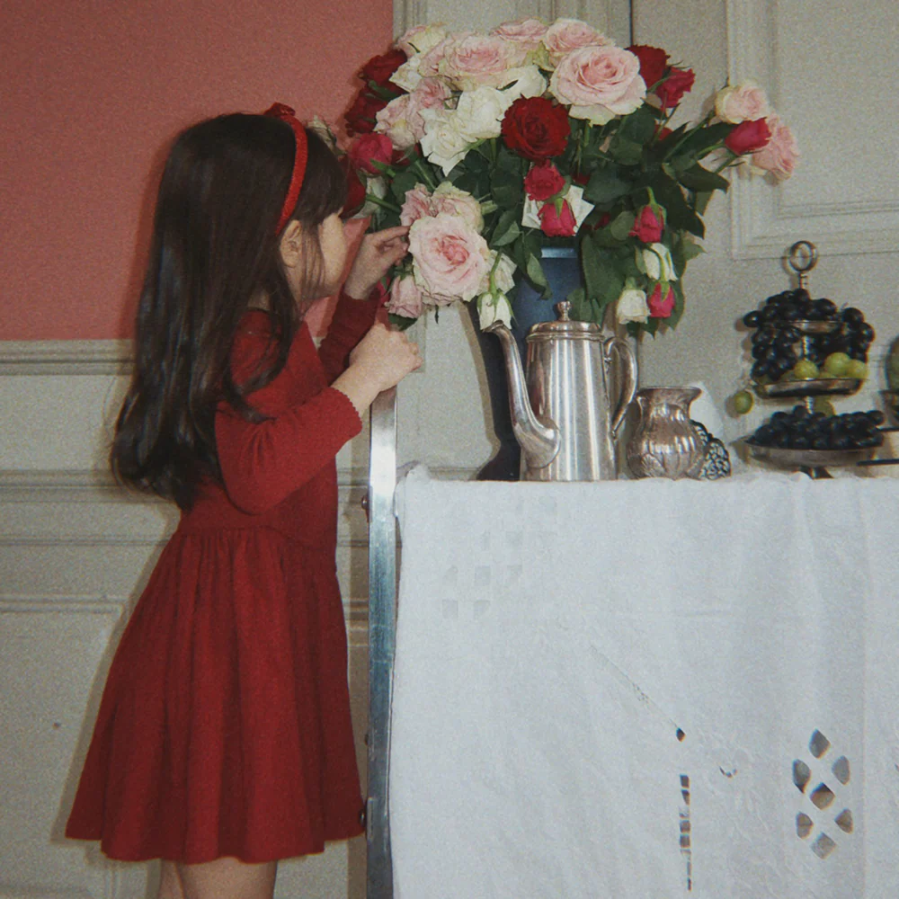 Konges Sløjd Haarreif 'Velvet Bow' Red/Glitter - Image 2