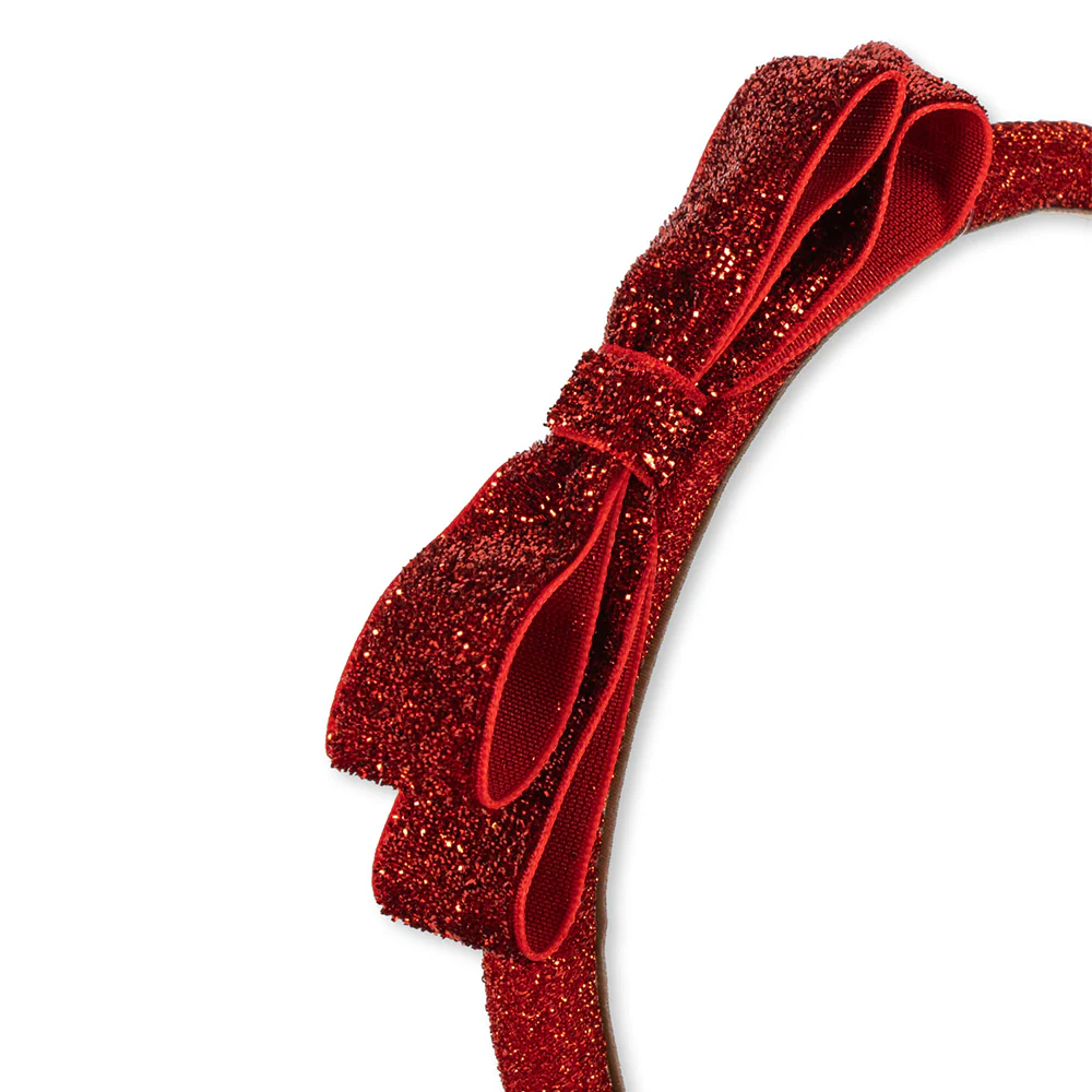 Konges Sløjd Haarreif 'Velvet Bow' Red/Glitter - Image 3