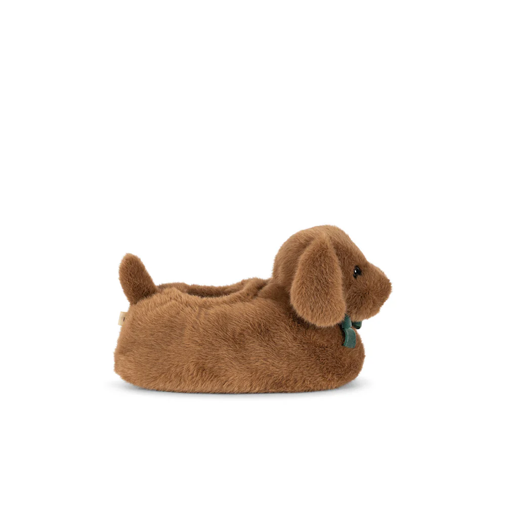Konges Sløjd Hausschuhe/Finken 'Sausage Dog' Chicory Coffee - Image 4