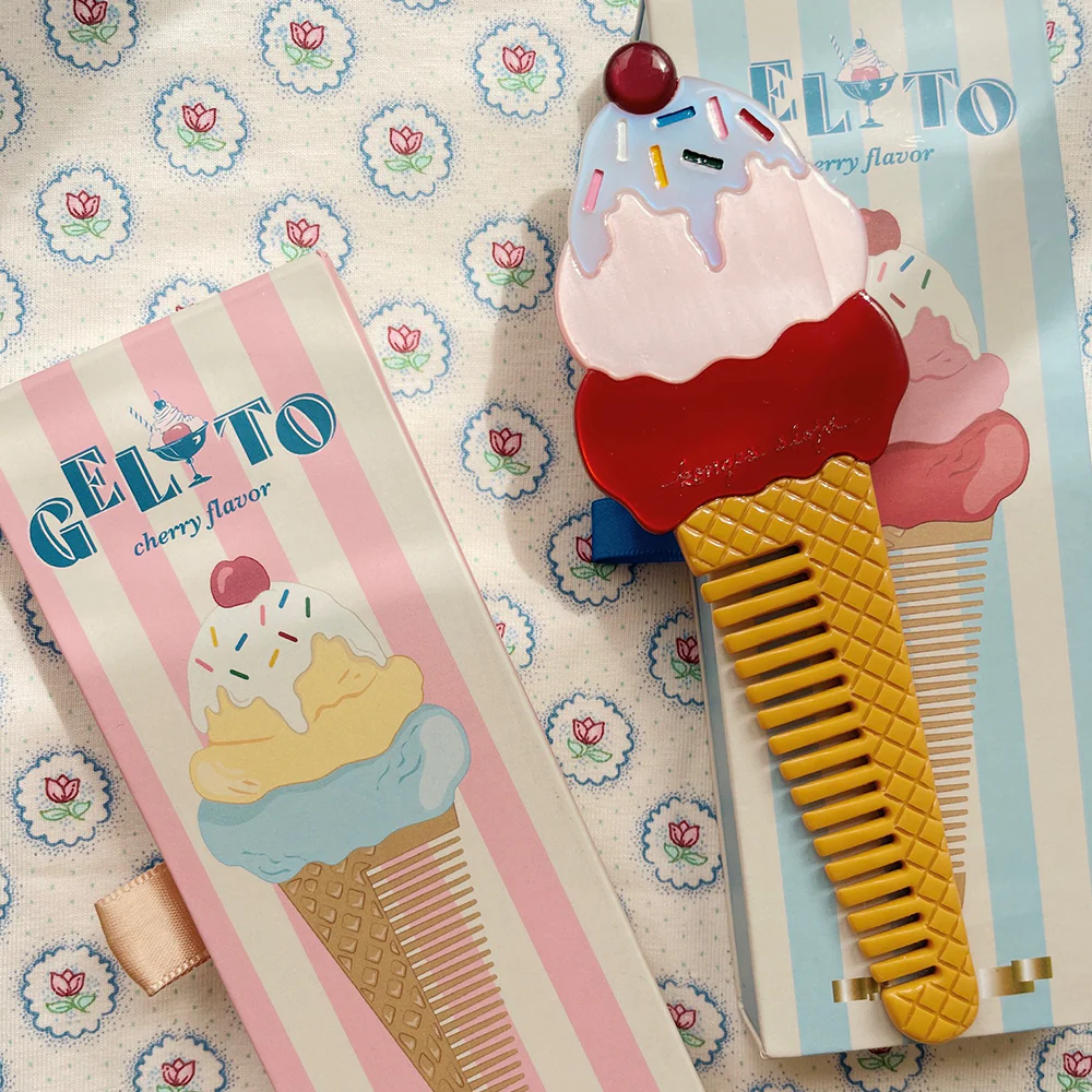 Konges Sløjd Kamm 'Ice Cream' Amour Pink - Image 2