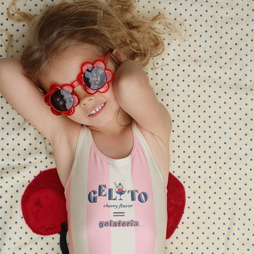 Konges Sløjd  Kinder Sonnenbrille 'Junior Flower ' 5-10 Jahre Red - Image 4