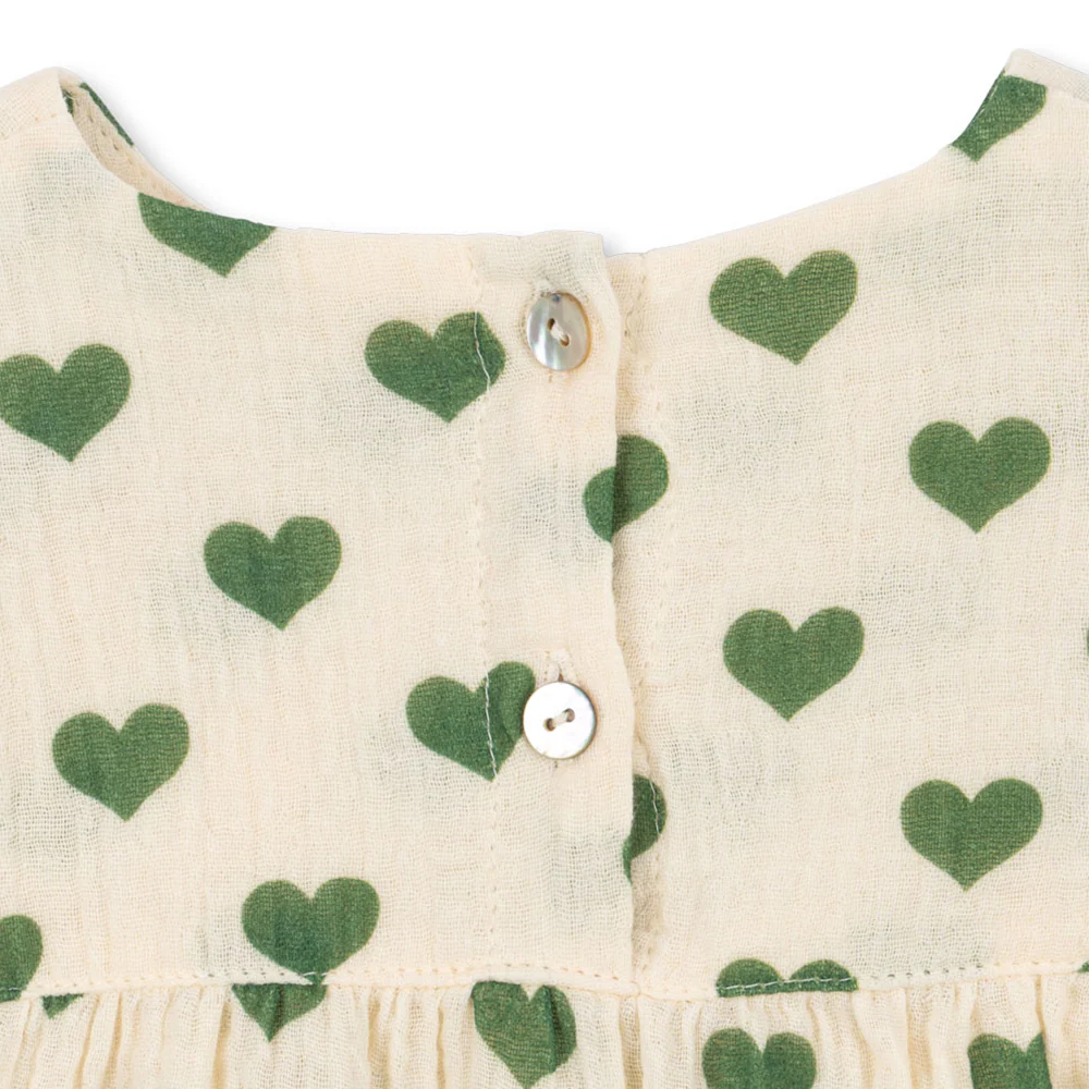 Konges Sløjd Musselin Strampler 'Coco Frill' Amour Verde - Image 2