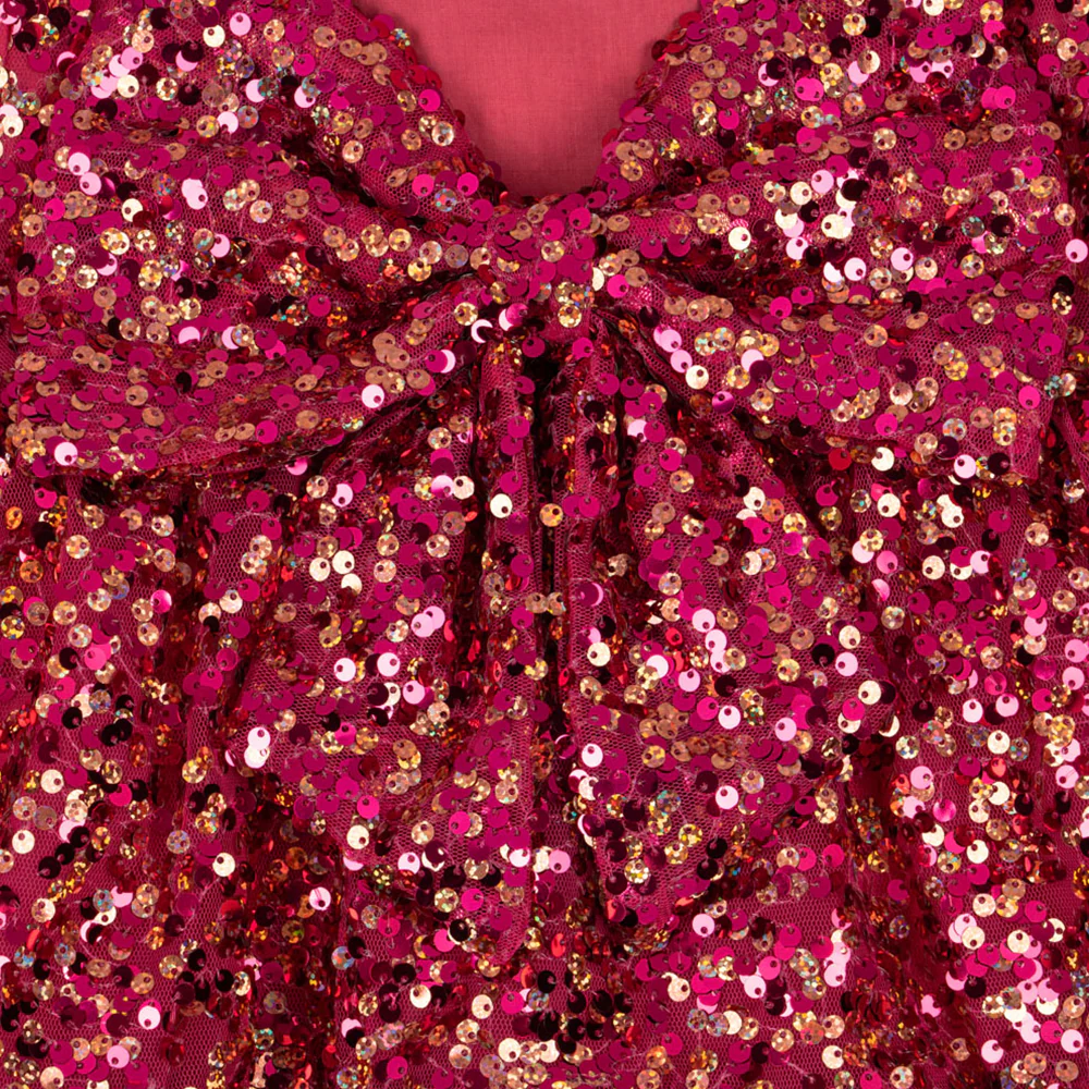 Konges Sløjd Pailletten-Kleid 'Lila Bow' Sparkling Sangria - Image 11