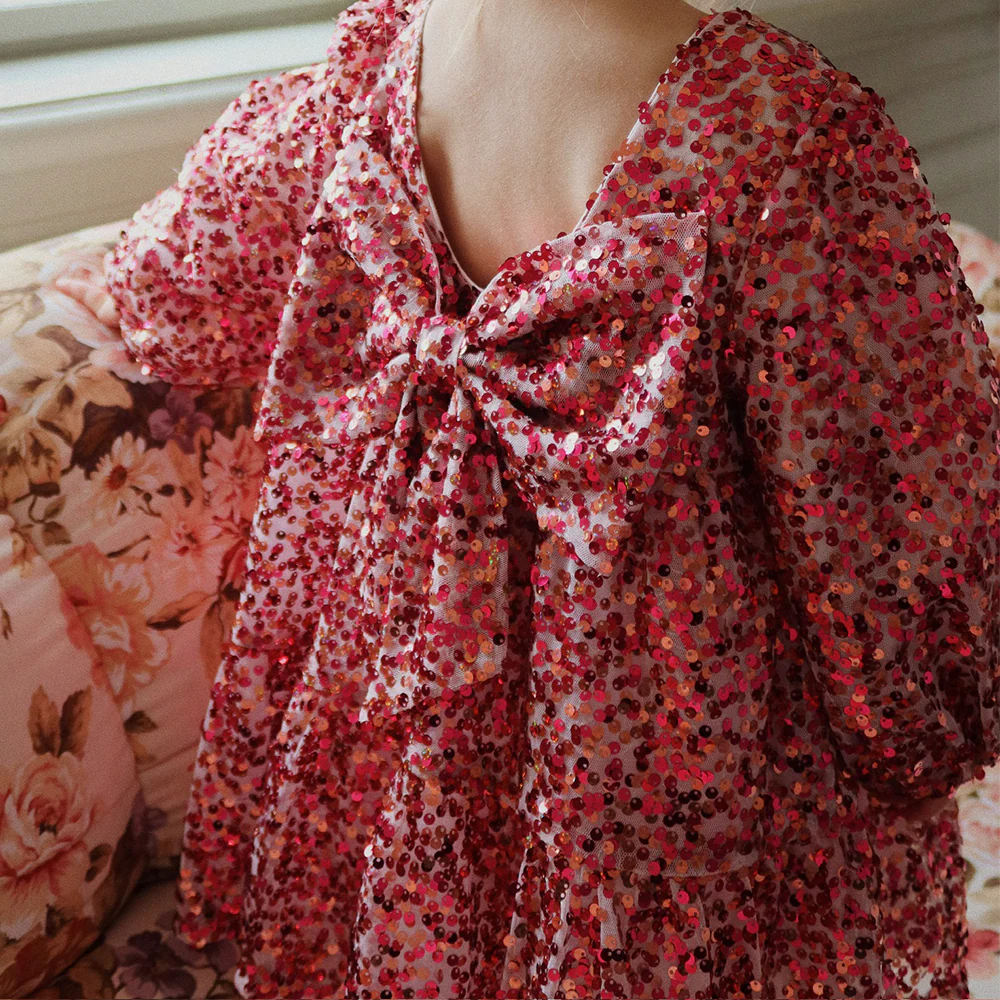Konges Sløjd Pailletten-Kleid 'Lila Bow' Sparkling Sangria - Image 2