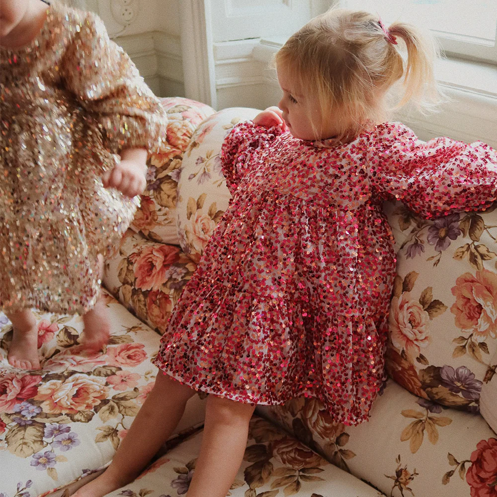 Konges Sløjd Pailletten-Kleid 'Lila Bow' Sparkling Sangria - Image 3