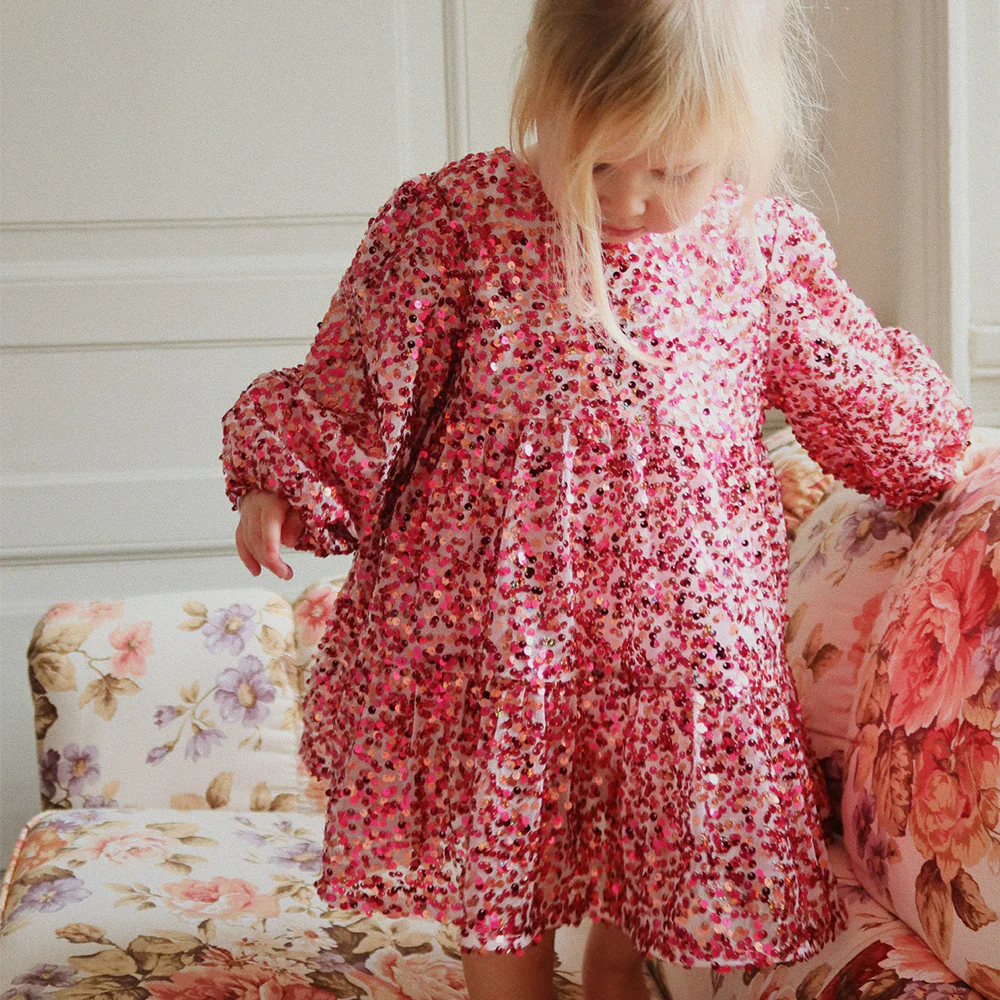 Konges Sløjd Pailletten-Kleid 'Lila Bow' Sparkling Sangria - Image 4
