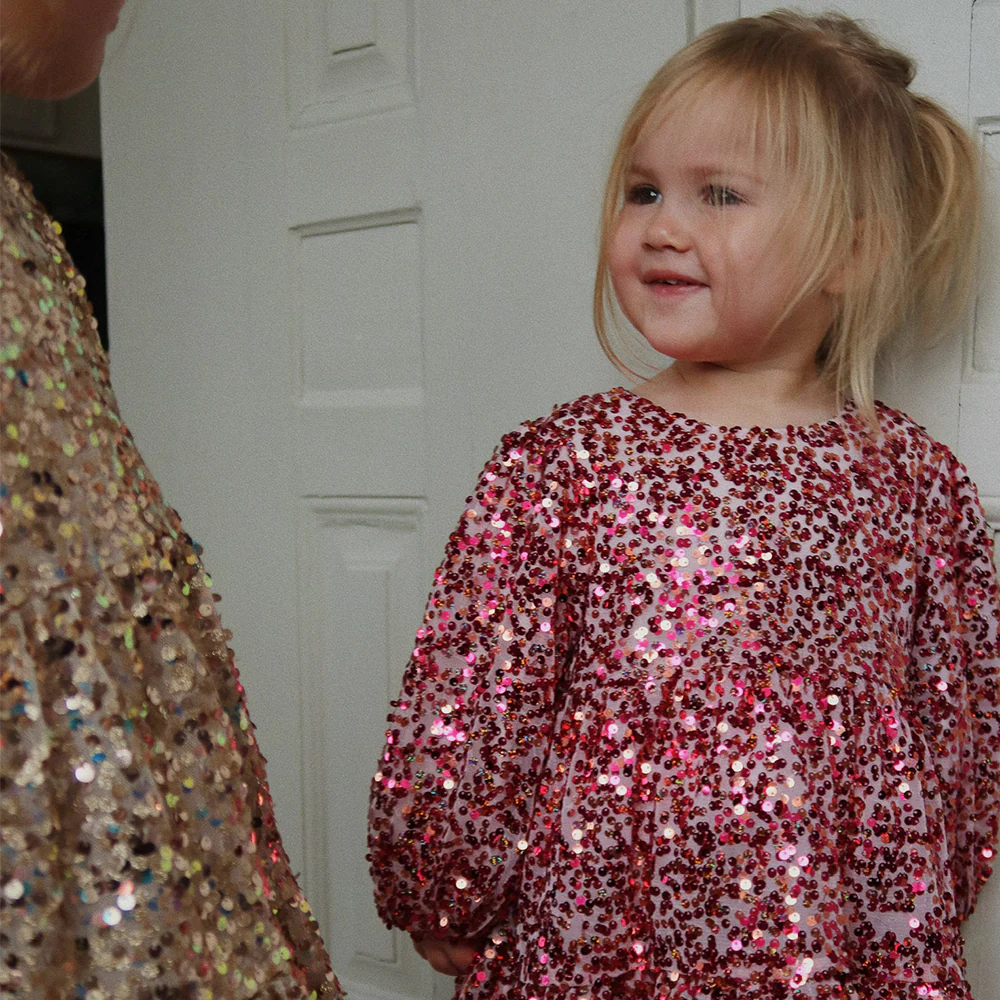 Konges Sløjd Pailletten-Kleid 'Lila Bow' Sparkling Sangria - Image 6
