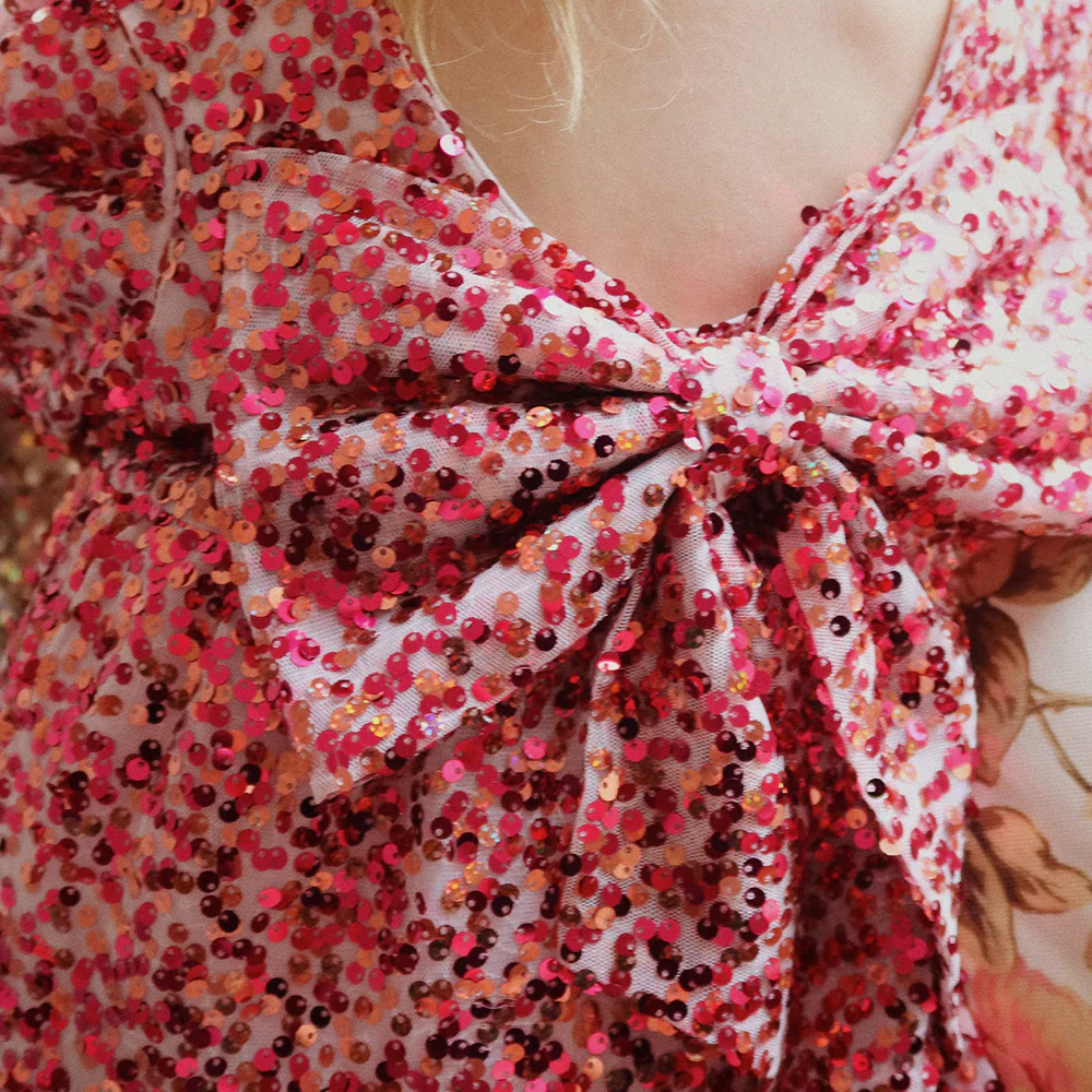Konges Sløjd Pailletten-Kleid 'Lila Bow' Sparkling Sangria - Image 9