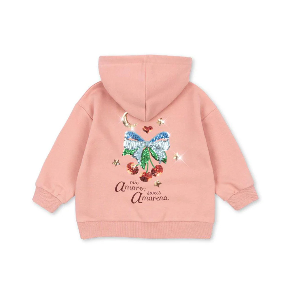 Konges Sløjd Pailletten Pullover mit Reissverschluss 'Lou' Mellow Rose - Image 2