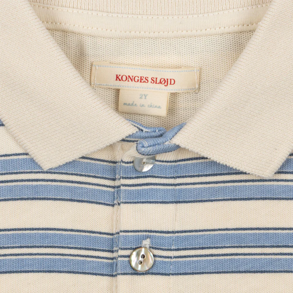 Konges Sløjd Polo Shirt 'Spotty' Stripe Ciel - Image 4
