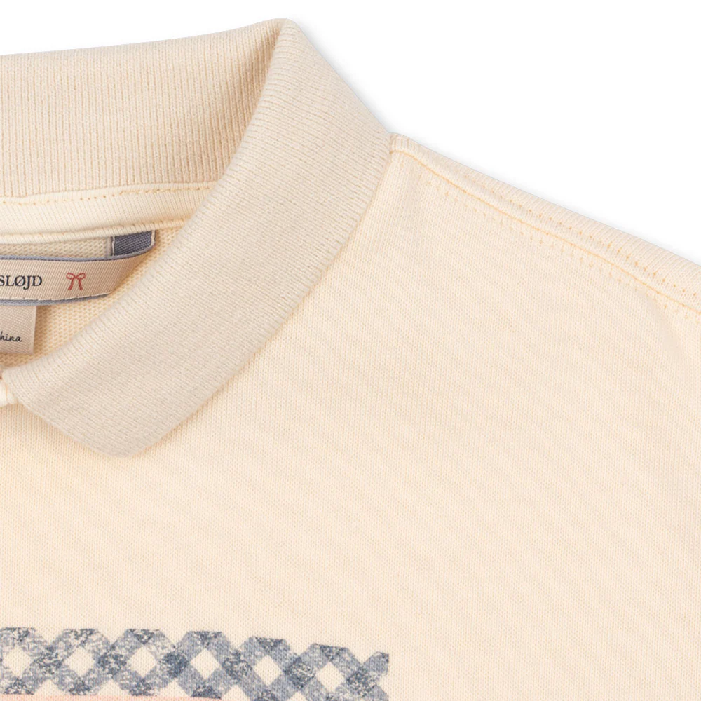 Konges Sløjd Polo Sweatshirt 'Spotty' Buttercream - Image 3