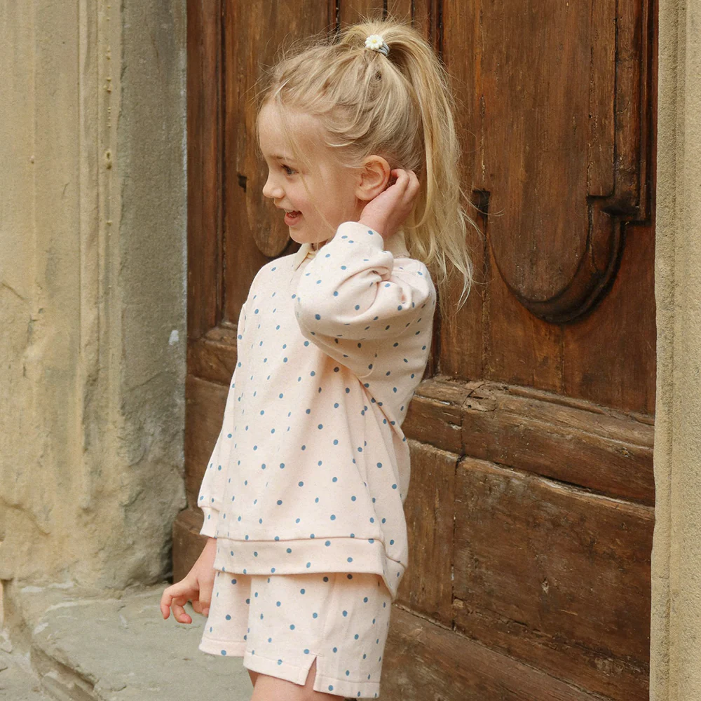 Konges Sløjd Polo Sweatshirt 'Spotty' Rosewater Dot - Image 2