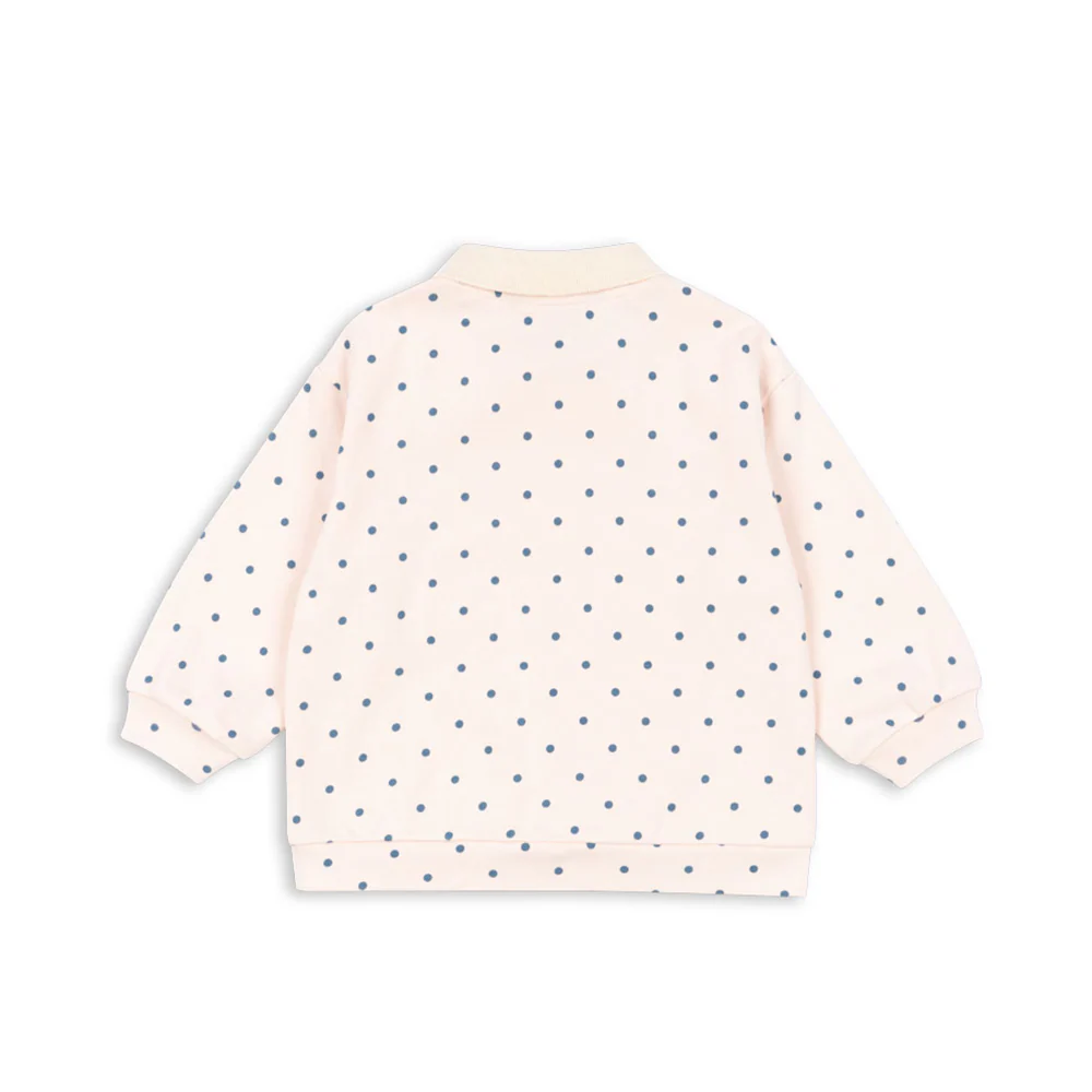 Konges Sløjd Polo Sweatshirt 'Spotty' Rosewater Dot - Image 3