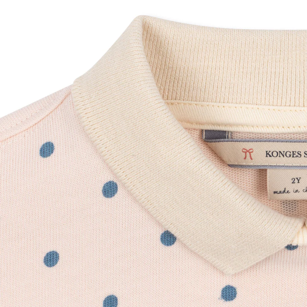 Konges Sløjd Polo Sweatshirt 'Spotty' Rosewater Dot - Image 7
