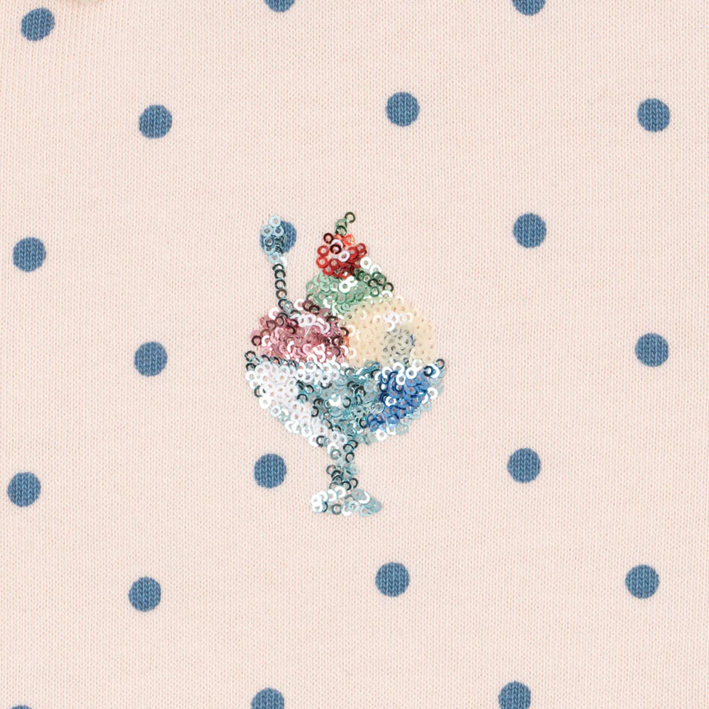 Konges Sløjd Polo Sweatshirt 'Spotty' Rosewater Dot - Image 8
