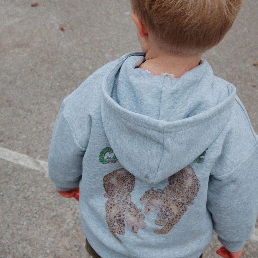 Konges Sløjd Pullover mit Reissverschluss 'Lou' Grey Melange - Image 2