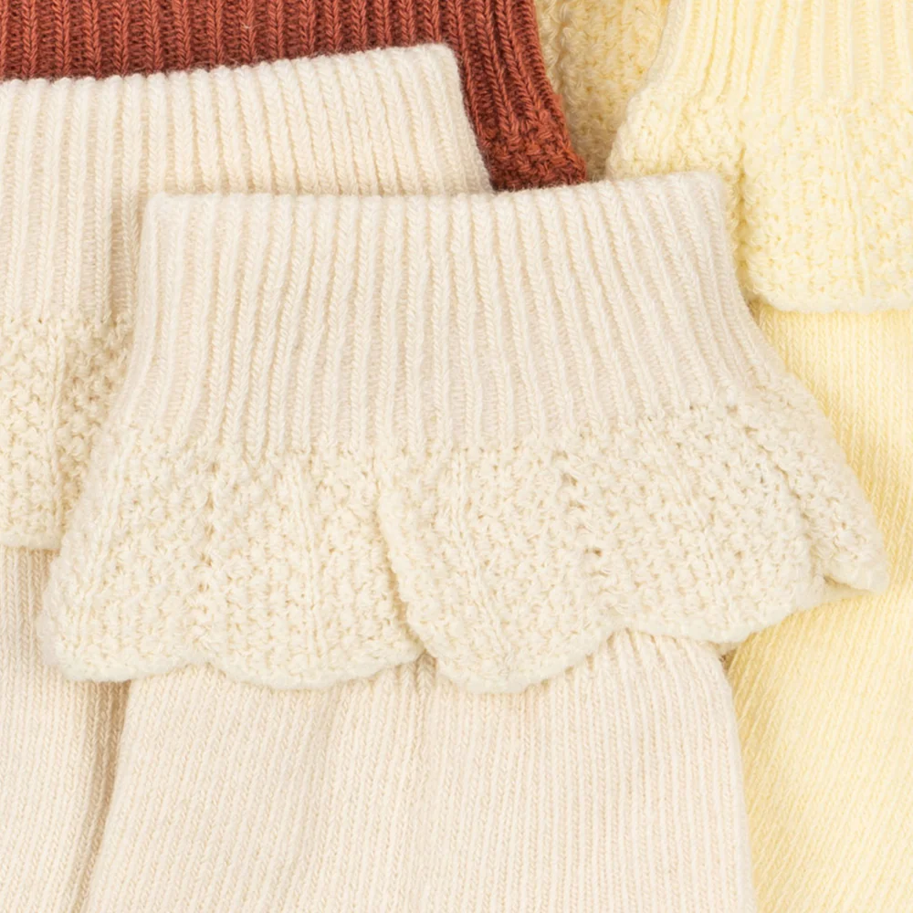 Konges Sløjd Rüschen Socken 3er Pack Canyon Rose Mix - Image 2