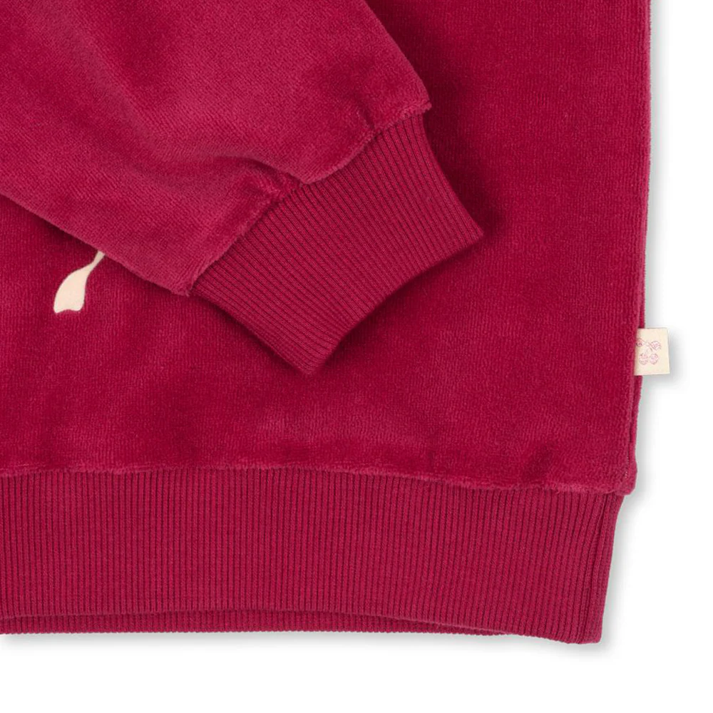 Konges Sløjd Samt-Pullover 'Velou' Sangria - Image 4