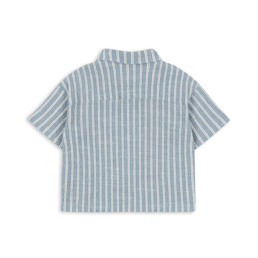 Konges Sløjd Seersucker Hemd 'Elliot' Trio Bleu Stripe - Image 2