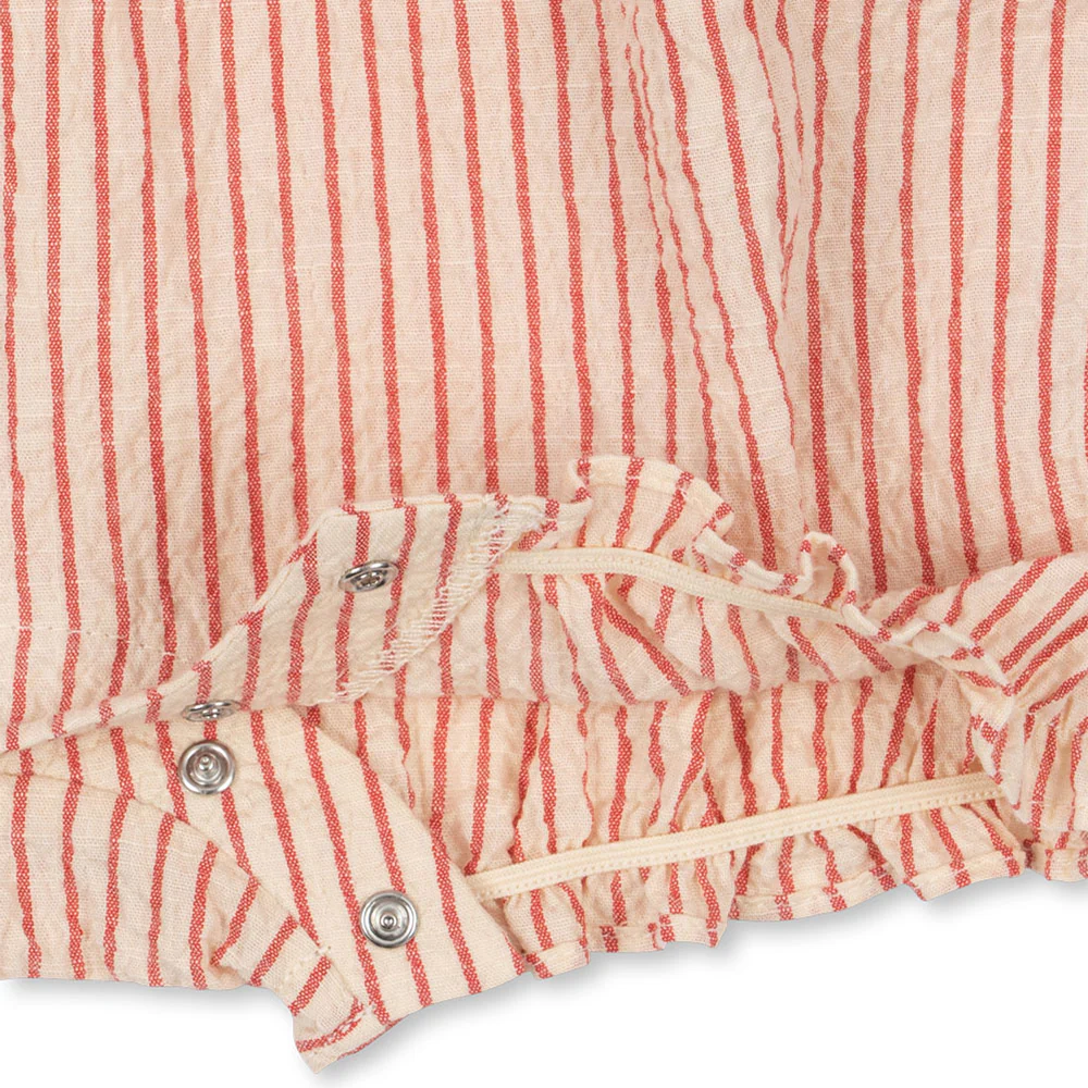 Konges Sløjd Seersucker Strampler 'Ellie' Amour Stripe - Image 4