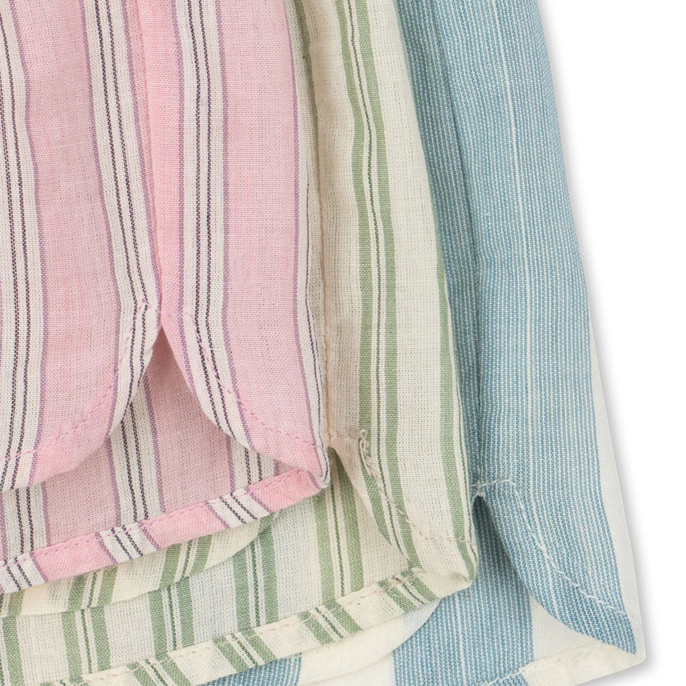 Konges Sløjd Shorts aus Baumwolle 3er-Set 'Asli' Basil/Orchid/Bleu Stripe - Image 5