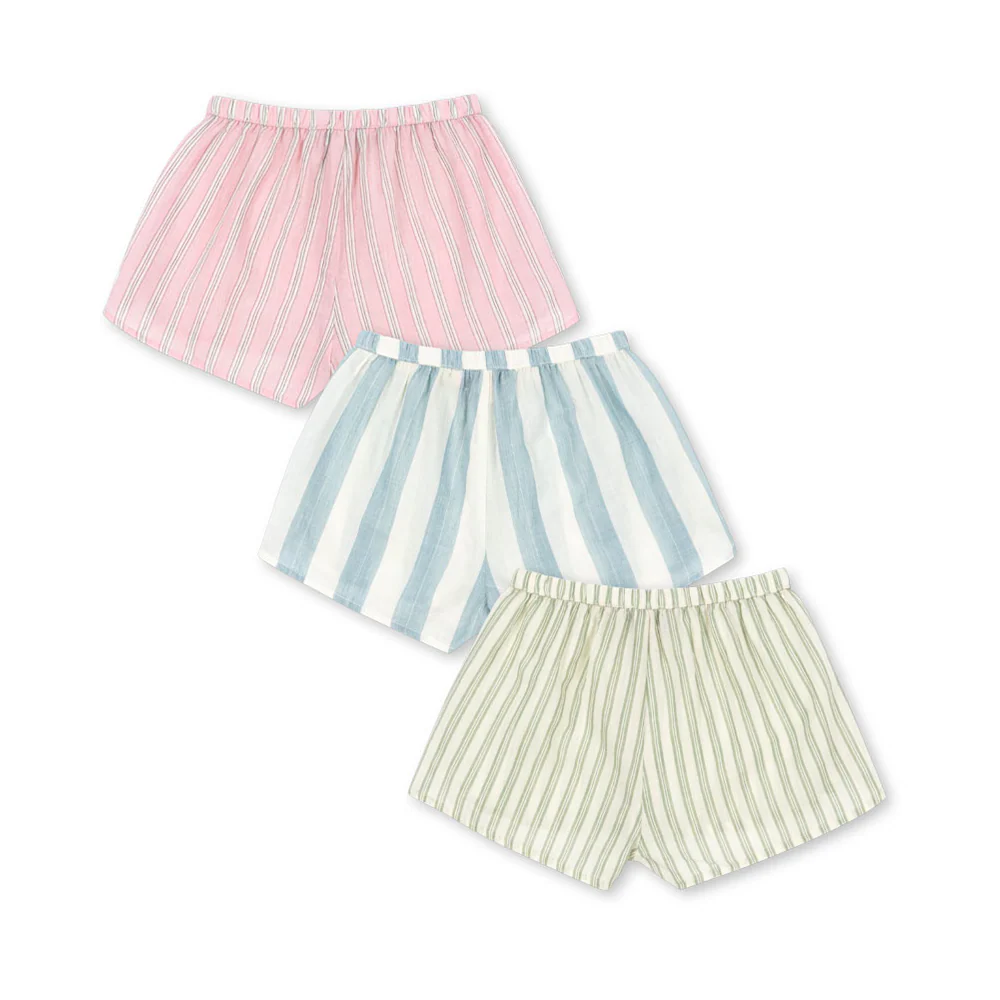 Konges Sløjd Shorts aus Baumwolle 3er-Set 'Asli' Basil/Orchid/Bleu Stripe - Image 6