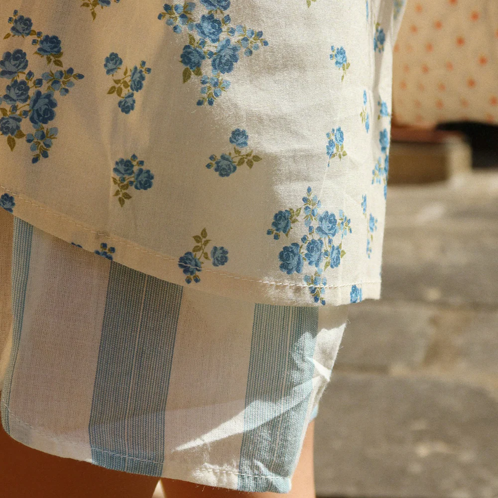 Konges Sløjd Shorts aus Baumwolle 3er-Set 'Asli' Basil/Orchid/Bleu Stripe - Image 7