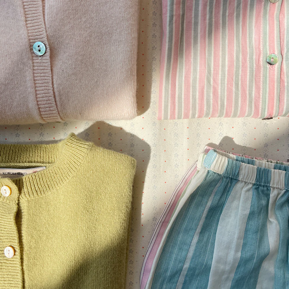 Konges Sløjd Shorts aus Baumwolle 3er-Set 'Asli' Basil/Orchid/Bleu Stripe - Image 8