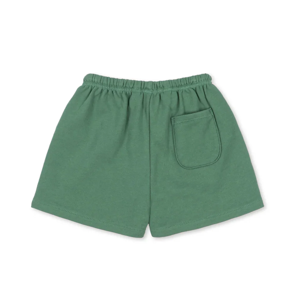 Konges Sløjd Shorts aus Baumwolle 'Spotty' Dark Ivy - Image 3