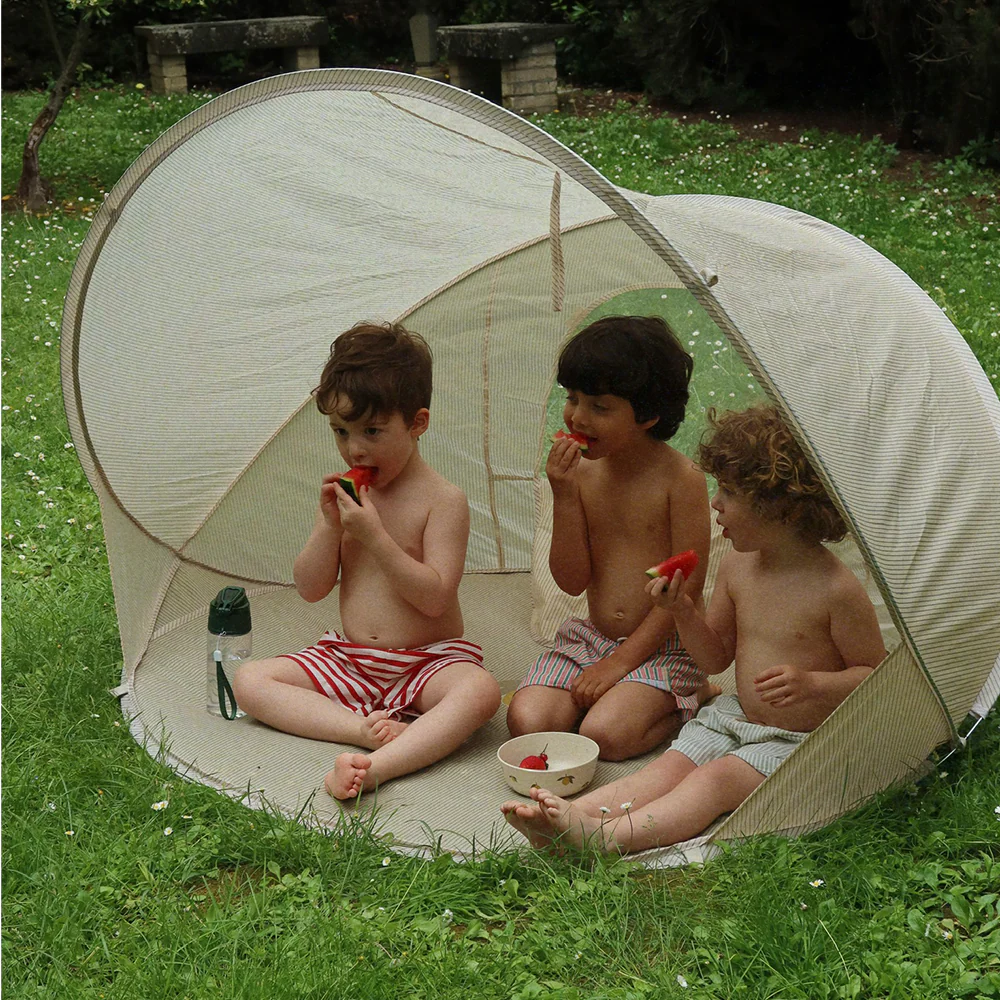 Konges Sløjd Strand UV Pop-Up Zelt 'Mini' Tea Stripe - Image 2