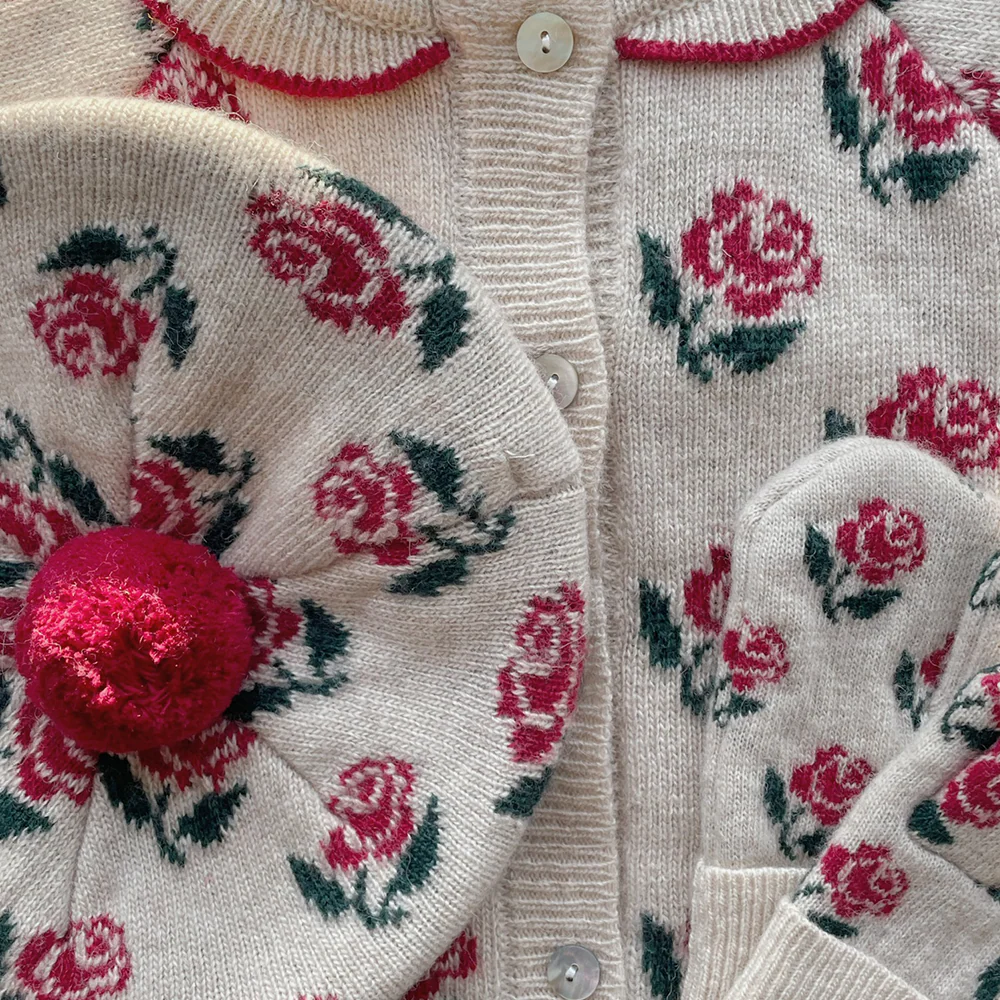 Konges Sløjd Strickcardigan mit Kragen 'Belou' Rose - Image 5