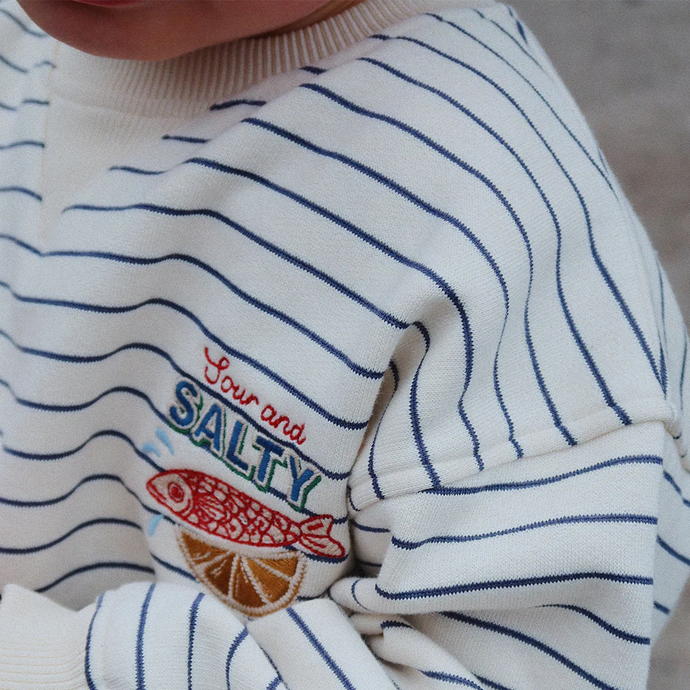 Konges Sløjd Sweatshirt 'Amio' Captains Blue/Antique White - Image 4
