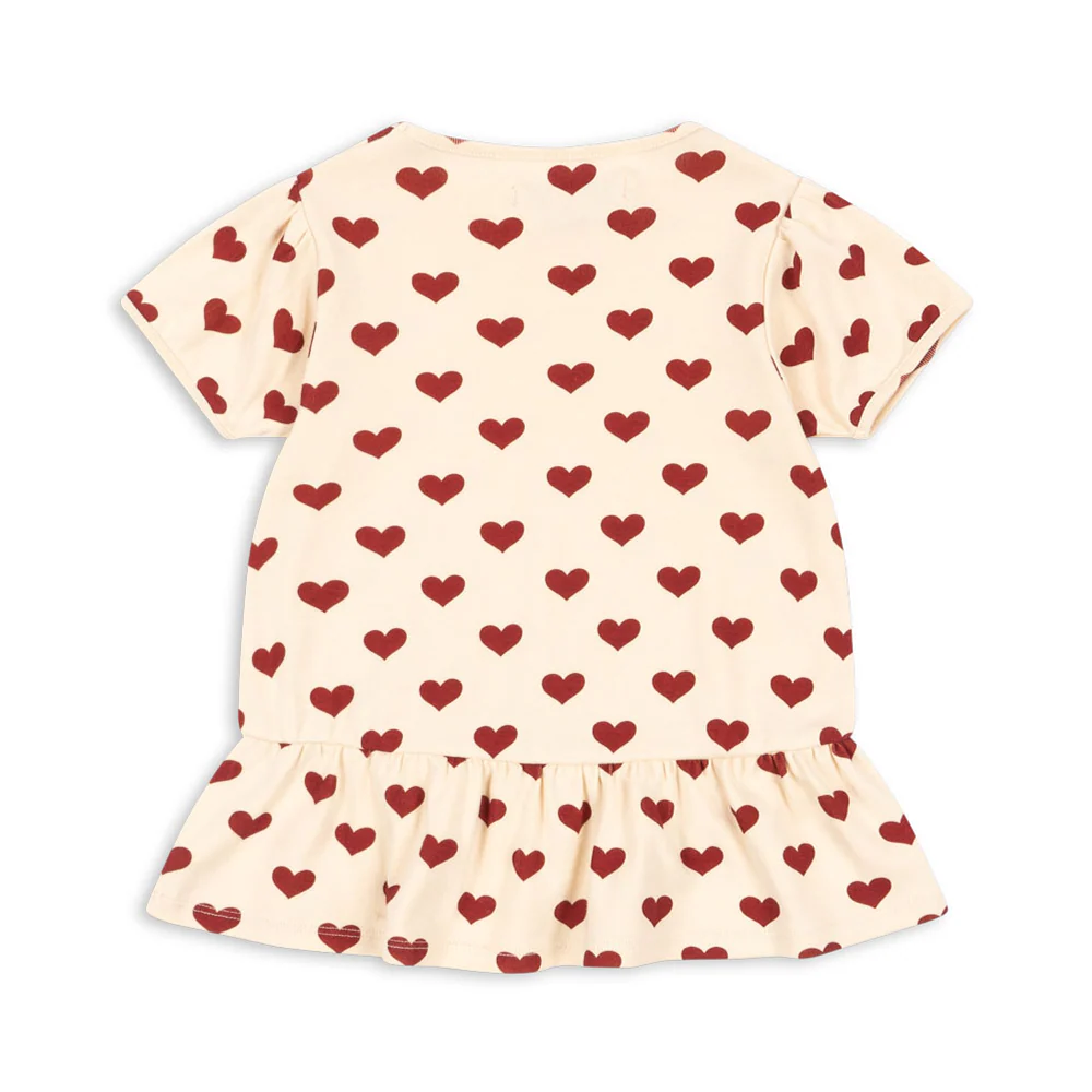Konges Sløjd T-Shirt 'Basic Frill' Amour Rouge - Image 3