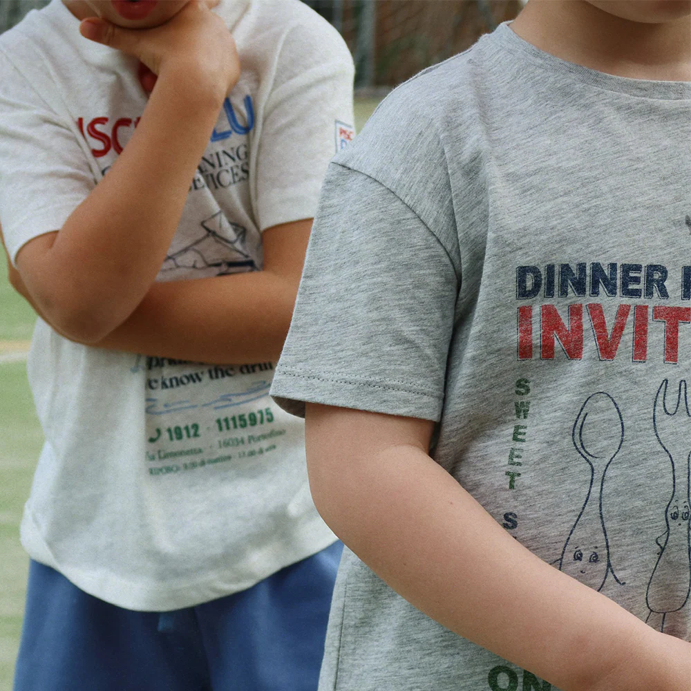 Konges Sløjd T-Shirt 'Famo' Grey Melange - Image 4