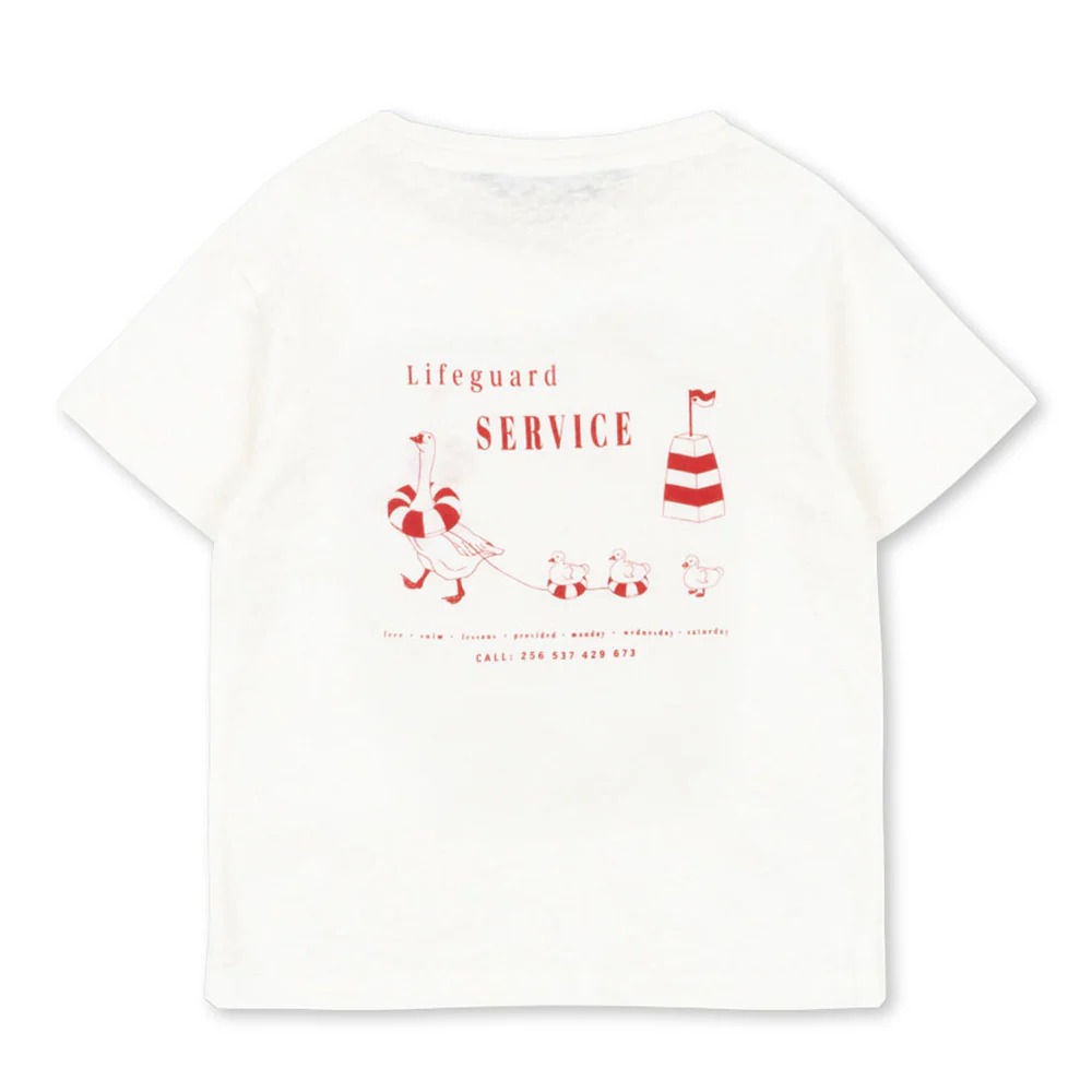 Konges Sløjd T-Shirt für Erwachsene 'Era Mommy'  Off White/Lifeguard Service - Image 3