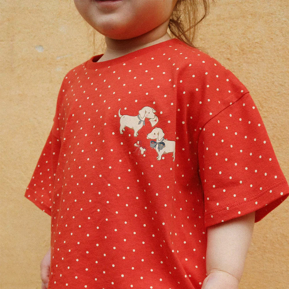 Konges Sløjd T-Shirt und Shorts 'Famo Box Fit' Fraise Dot - Image 2