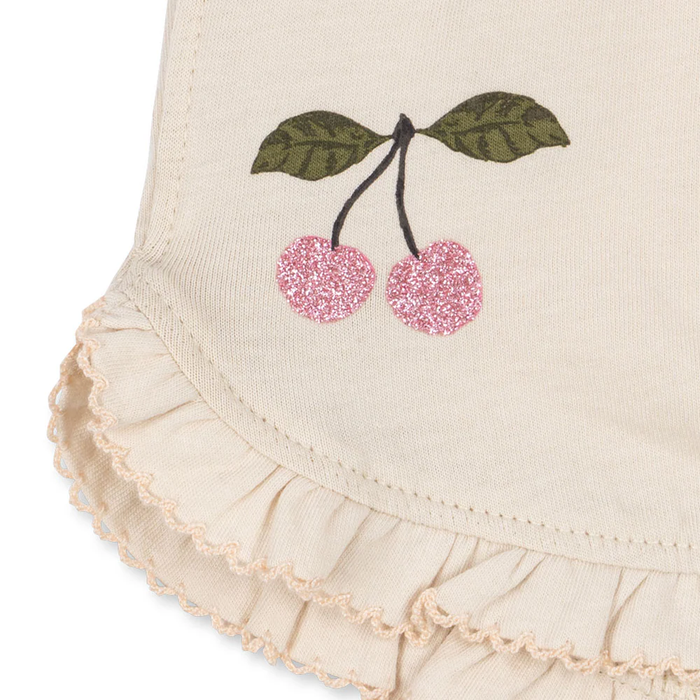 Konges Sløjd T-Shirt und Shorts 'Famo Frill Set' Buttercream - Image 2