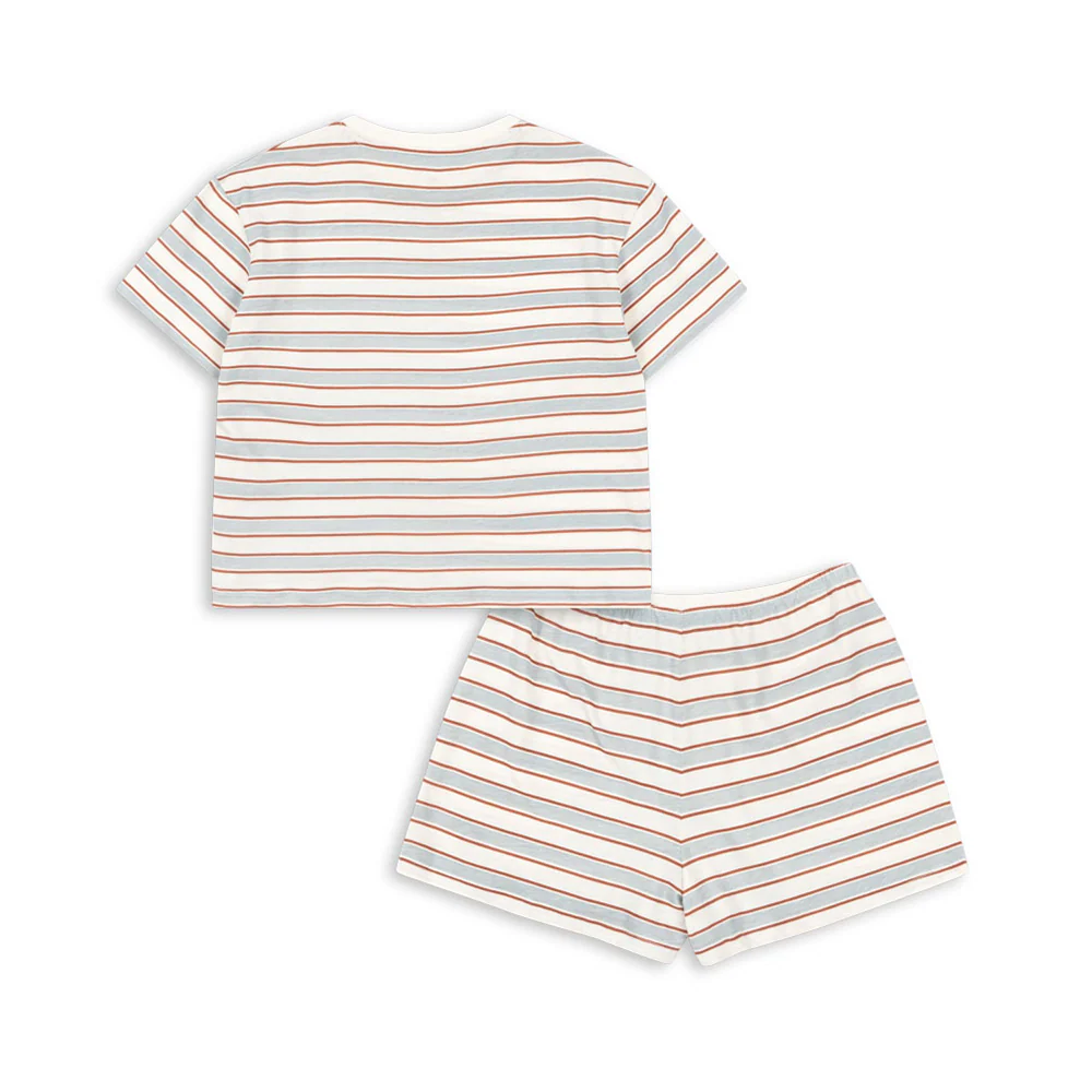 Konges Sløjd T-Shirt und Shorts 'Famo Set' Pearl Stripe - Image 3