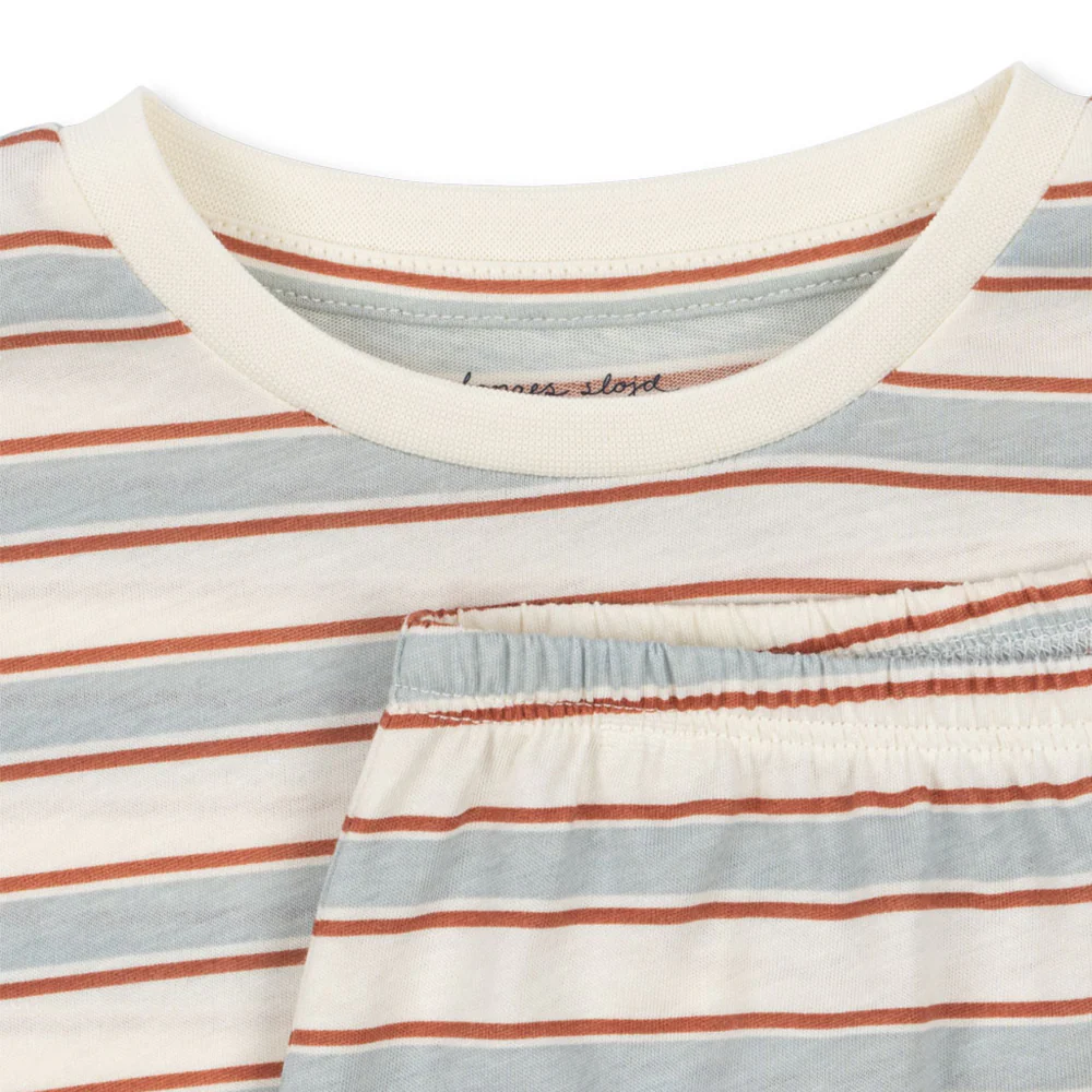 Konges Sløjd T-Shirt und Shorts 'Famo Set' Pearl Stripe - Image 4