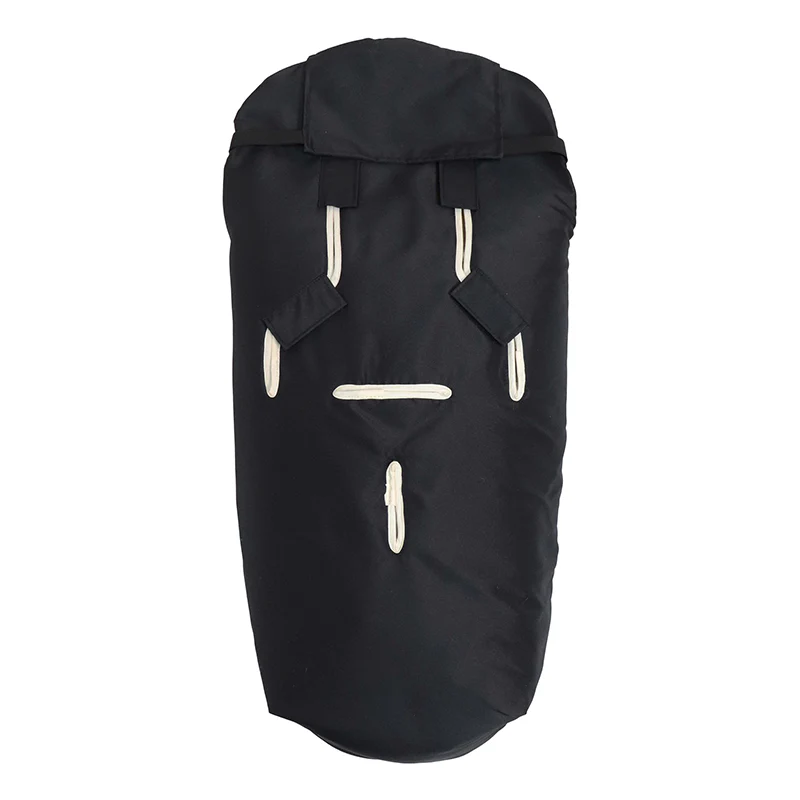 Lammfell Kinderwagenfusssack 'LOVE THE NATURE ' Black - Image 3