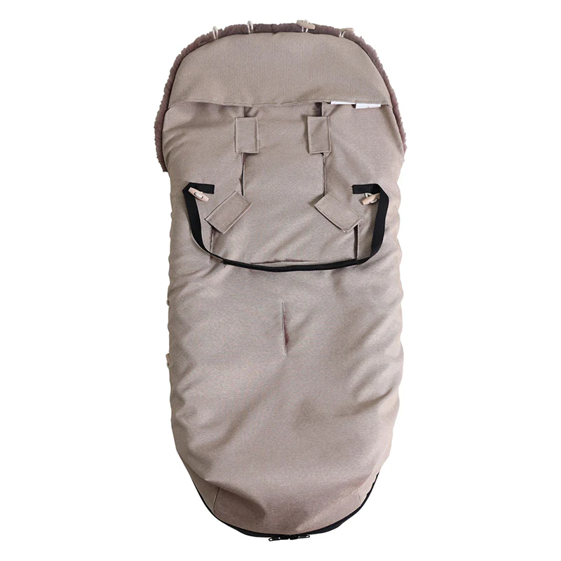 Lammfell Kinderwagenfusssack 'TOFFEE'  Sand Melange - Image 6