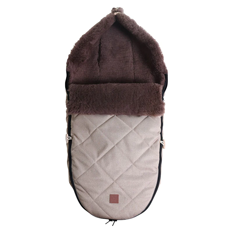 Lammfell Kinderwagenfusssack 'TOFFEE'  Sand Melange - Image 7
