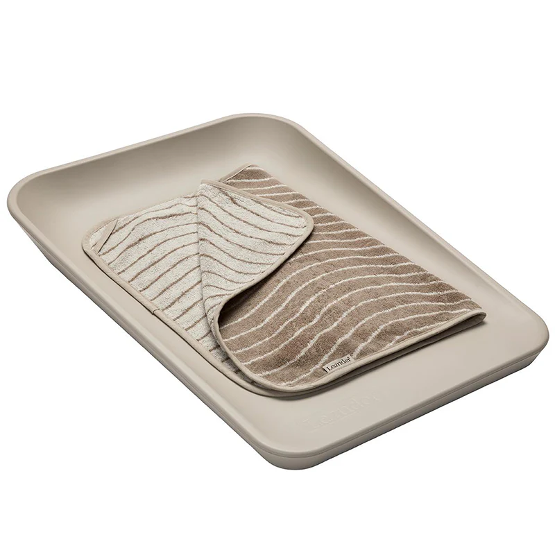 Leander  Matty Topper Bio-Baumwolle 'Woodland' für Wickelkissen  Cappuccino - Image 2